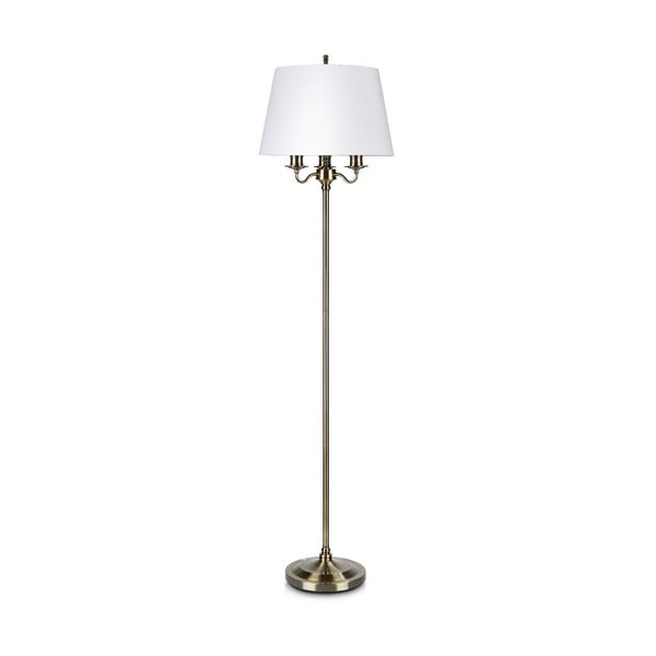 Biela stojacia lampa Markslöjd Jamie, ø 40 cm