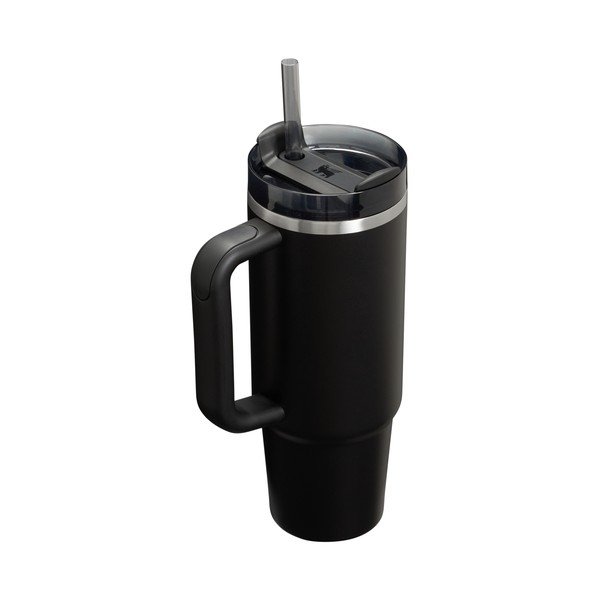 Čierna termoska so slamkou z nehrdzavejúcej ocele 890 ml Quencher H2.O FlowState™ Tumbler Black 2.0 – Stanley-image-2