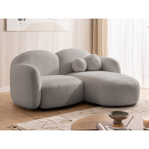 Sivá rohová pohovka z textílie buklé (pravý roh/s leňoškou) Orbit – Ropez-image-4