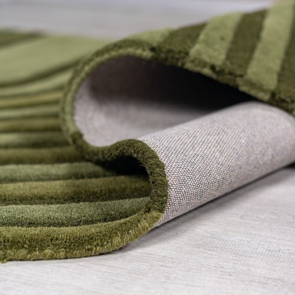 Zelený ručne tkaný vlnený koberec 150x240 cm Conway Retro – Flair Rugs-image-3