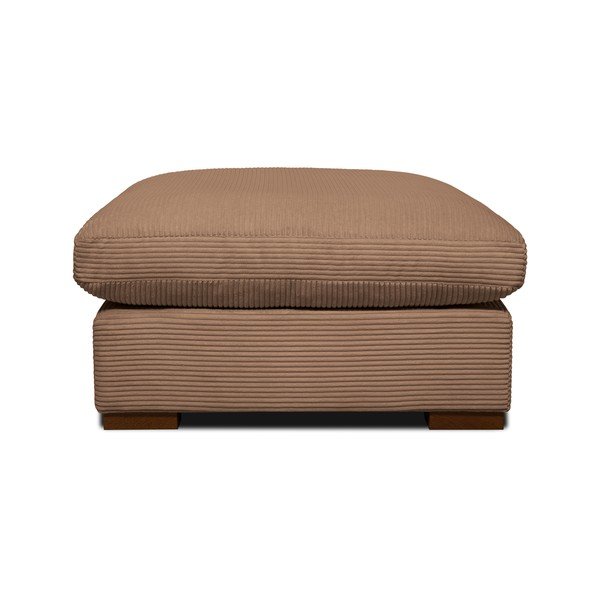 Svetlohnedý menčestrový taburet Comfy – Scandic