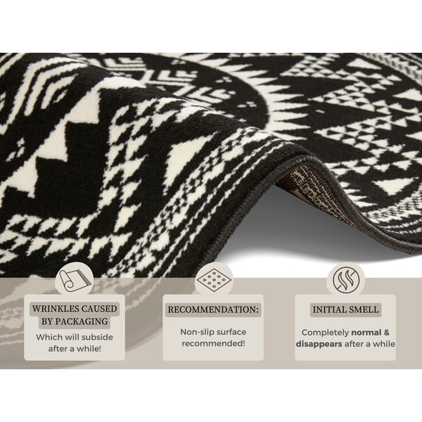 Čierny koberec Hanse Home Celebration Valencia, ⌀ 140 cm-image-4