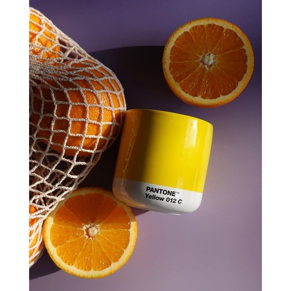 Žltá porcelánová šálka na cappuccino 175 ml Yellow 012 – Pantone-image-1