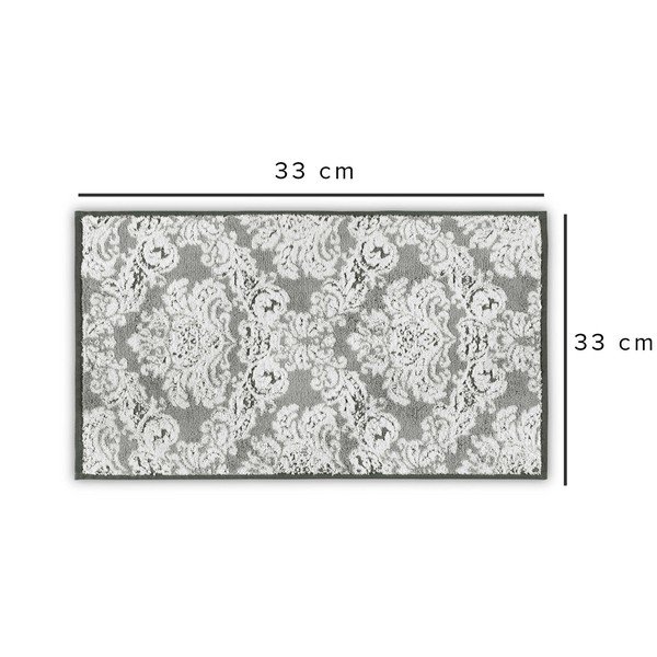 Sivý bavlnený uterák 33x33 cm Damask – Foutastic-image-2