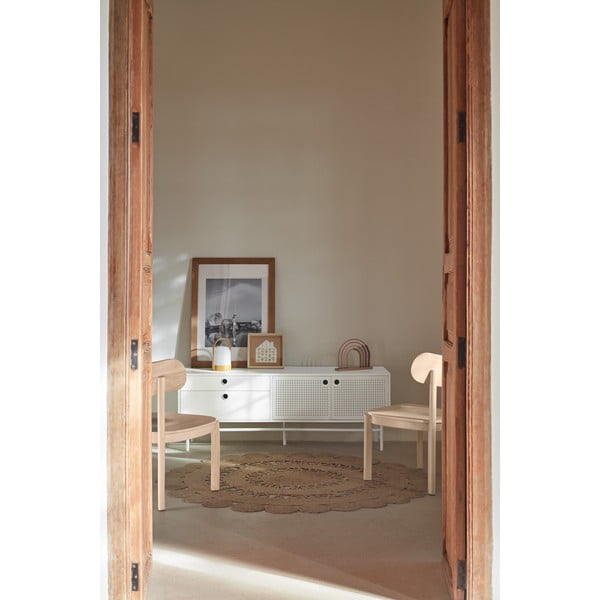 Biely TV stolík 140x52 cm Punto - Teulat-image-1