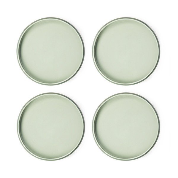 Zelené taniere v súprave 4 ks z kameniny ø 22 cm Aura Rondo – Bonami Selection