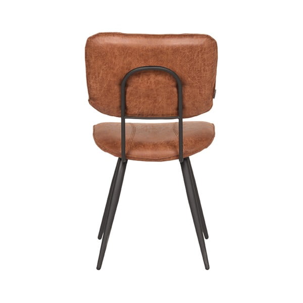 Koňakovohnedé kožené jedálenské stoličky v súprave 2 ks Fos – LABEL51-image-3