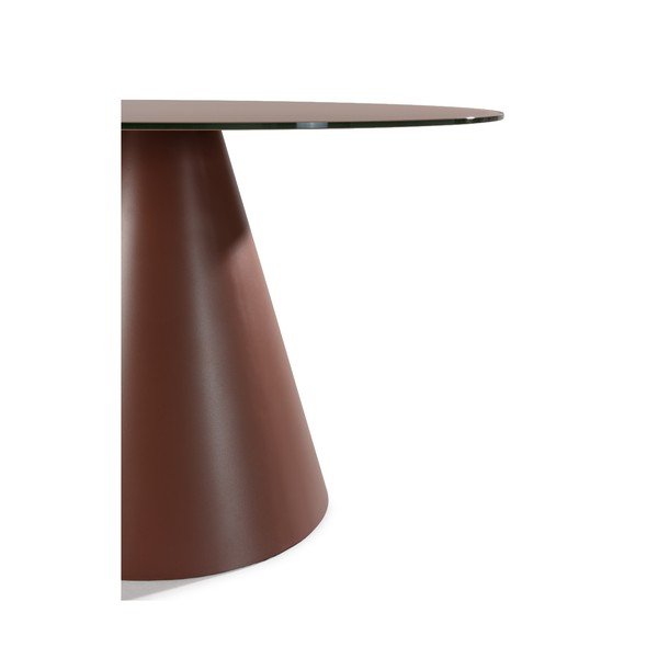 Okrúhly jedálenský stôl so sklenenou doskou ø 120 cm Vida – MOME-image-3