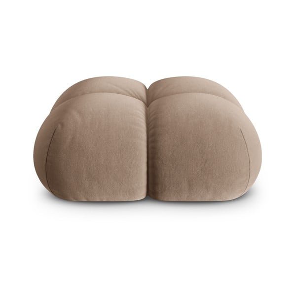 Hnedá zamatová podnožka Loretto – Cosmopolitan Design