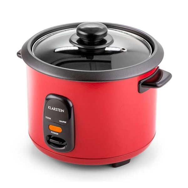Červený ryžovar s naparovacím nadstavcom Klarstein Osaka, 1 l-image-1