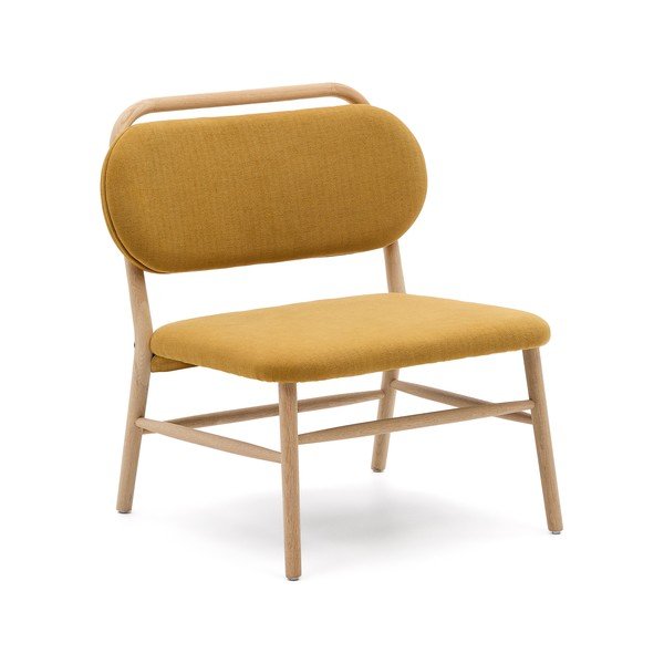 Ženilkové kreslo v horčicovej farbe Helda – Kave Home