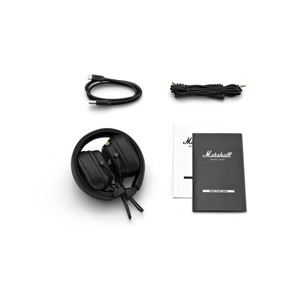 Čierne Bluetooth slúchadlá Marshall Major IV-image-3