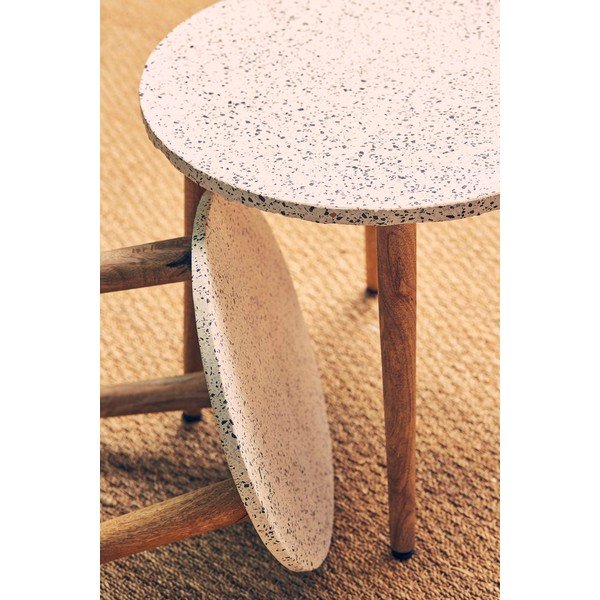 Okrúhly odkladací stolík s terrazzo doskou ø 42 cm Terrazzo - Jardin d'Ulysse-image-1