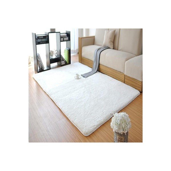 Biely umývateľný koberec 120x150 cm Pelush White – Mila Home-image-1