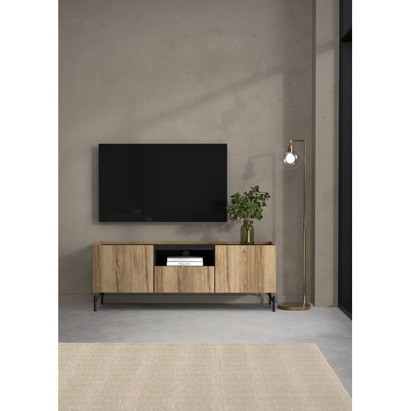 Hnedý TV stolík v dekore duba 147x54x41 cm Bergen – Tvilum-image-1