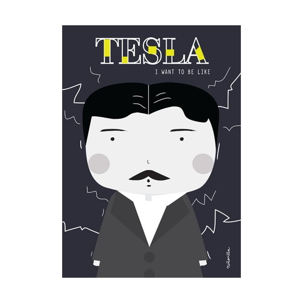 Plagát NiñaSilla Tesla, 21 x 42 cm