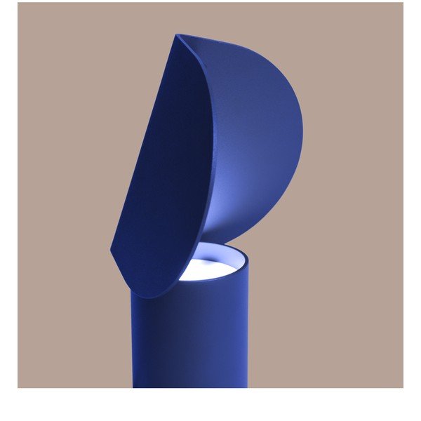 Tmavomodrá hliníková LED stolová lampa (výška  15 cm) BISCUIT – Thoro-image-2