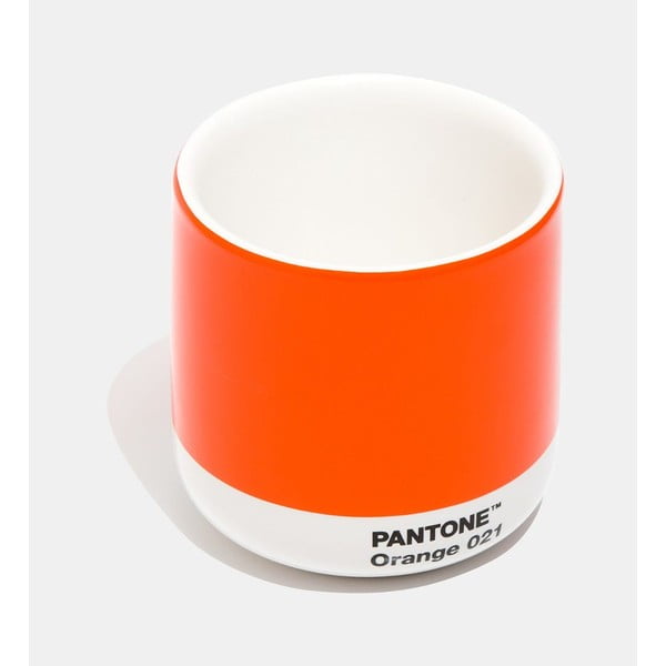 Oranžový keramický termohrnček Pantone Cortado, 175 ml