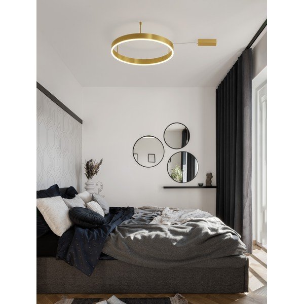 Hliníkové LED stropné svietidlo so stmievačom v mosadznej farbe Motif – Nova Luce-image-1