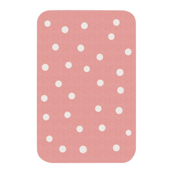 Detský ružový koberec Zala Living Dots, 67 × 120 cm