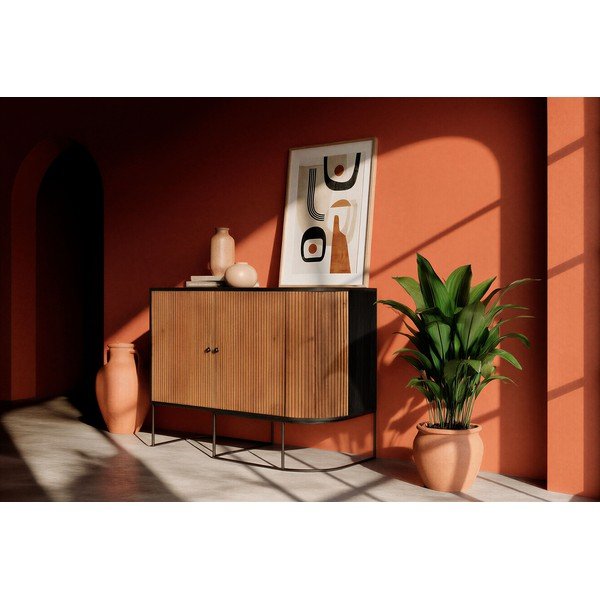 Komoda z mangového dreva v prírodnej farbe 110x90x40 cm Curve – MOME-image-1