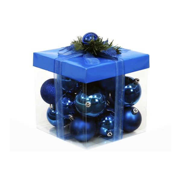 Sada 18 modrých vianočných ozdôb Ixia Decor
