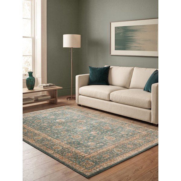 Koberec v petrolejovej farbe 240x340 cm Raja – Asiatic Carpets-image-1