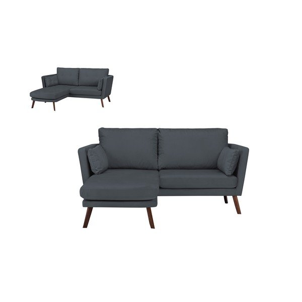 Sivá trojmiestna pohovka Mazzini Sofas Elena, s leňoškou na ľavom rohu-image-4