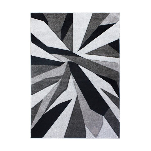 Čierno-sivý koberec Flair Rugs Shatter Black Grey, 80 × 150 cm