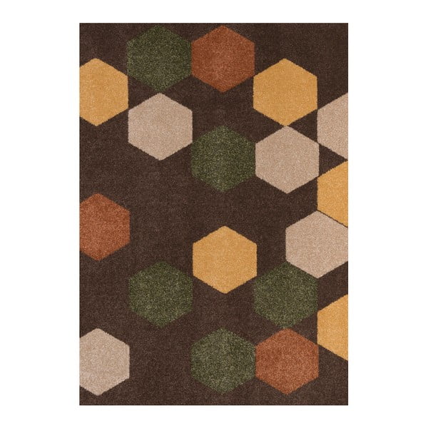 Hnedý koberec DECO CARPET Milano, 133 × 190 cm