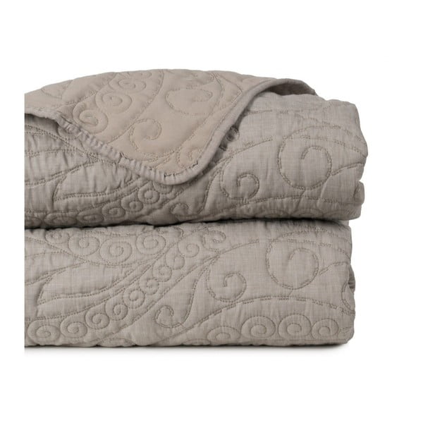 Taupe prešívaný pléd 180x260 cm – Ixia
