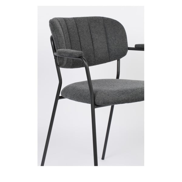 Antracitové jedálenské stoličky v súprave 2 ks Jolien – White Label-image-1