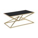 Konferenčný stôl s čiernou sklenenou doskou Mauro Ferretti Piramid, 110 × 60 cm