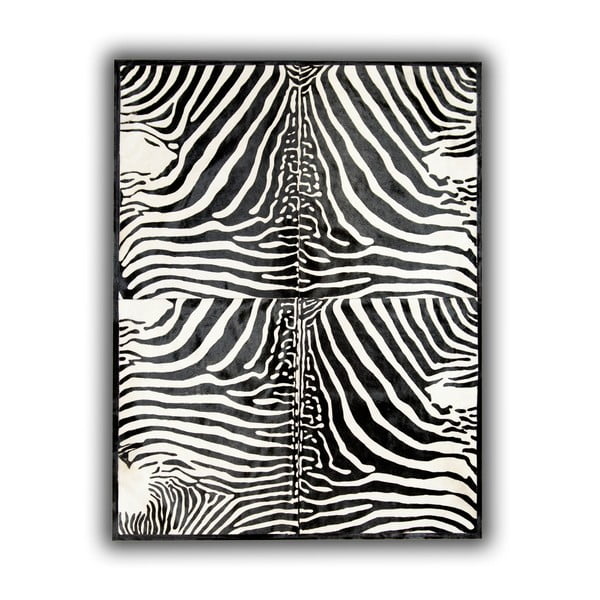Koberec z pravej kože Pipsa Zebra, 140 × 200 cm