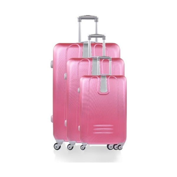 Set 3 cestovných kufrov Hero Pink
