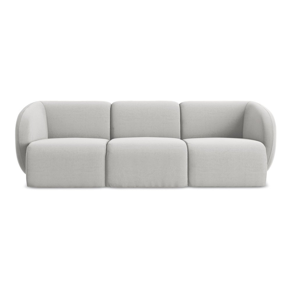 Svetlosivá zamatová pohovka 244 cm Lani – Makamii