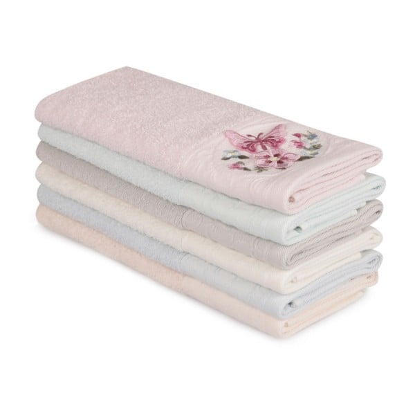 Sada 6 bavlnených uterákov Nakis Lucillo, 30 × 50 cm