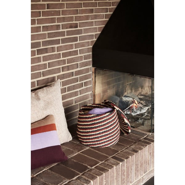 Oranžovo-biely vankúš Hübsch Autumn, 60 x 60 cm-image-3