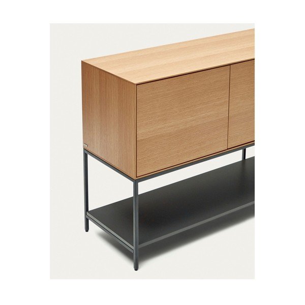 Nízka komoda v dekore duba v prírodnej farbe 97,5x80 cm Vedrana – Kave Home-image-4