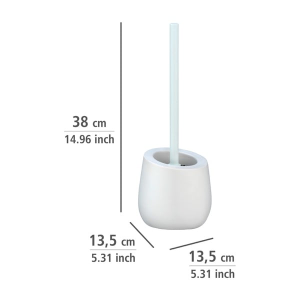 Biela keramická toaletná kefa Wenko Badi-image-1