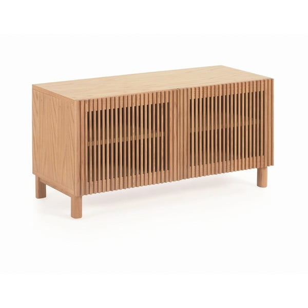 Skrinka na topánky v dekore duba s lavicou v prírodnej farbe Beyla – Kave Home