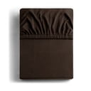 Tmavohnedá napínacia plachta jersey 180x200 cm Amber – Restilo