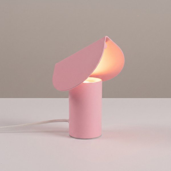 Ružová hliníková LED stolová lampa (výška  15 cm) BISCUIT – Thoro-image-1
