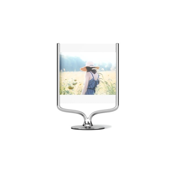 Kovový stojací rámček v striebornej farbe 18x25 cm Wishbone – Umbra-image-4