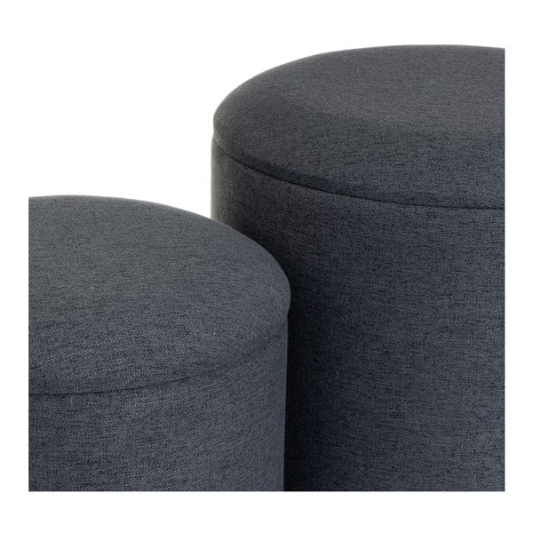 Tmavosivé taburety v súprave 2 ks – Casa Selección-image-1