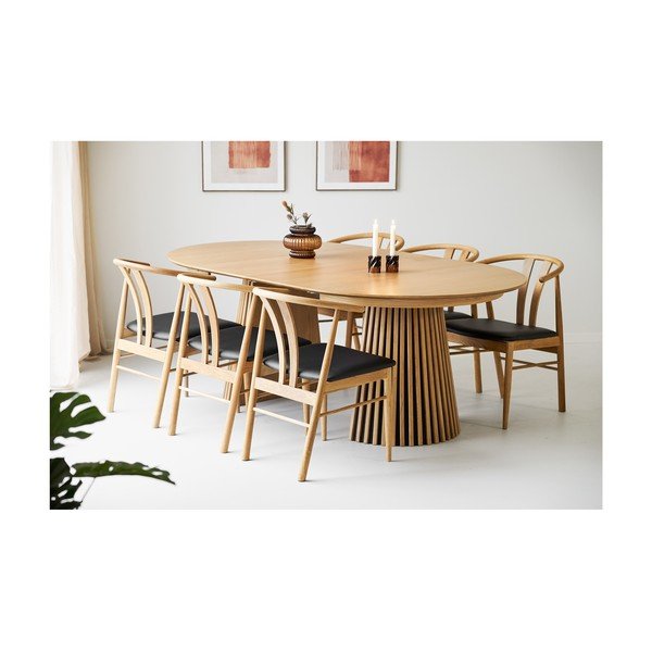Rozkladací jedálenský stôl s prídavnou doskou v dekore duba Osaka – House Nordic-image-1