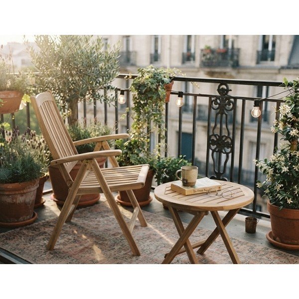 Záhradné kreslo z tíkového dreva Garden Pleasure Java-image-1
