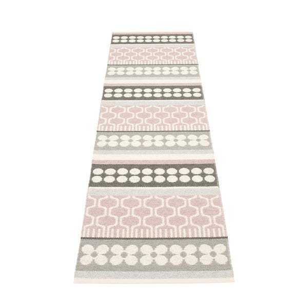 Svetloružovo-sivý vnútorný a vonkajší behúň 70x270 cm Asta Pale Rose – Pappelina