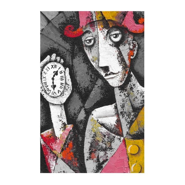 Obraz na plátne Man with Clock, 70 x 45 cm