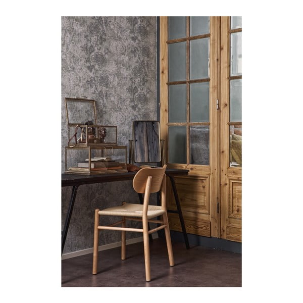 Prírodná jedálenská stolička z gumovníkového dreva s ratanovým sedadlom BePureHome Jointly-image-2